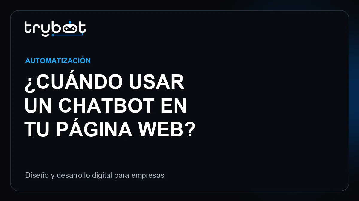 Chatbot para una página web | Trybot