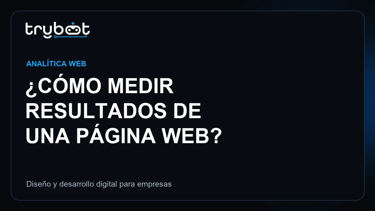 Cómo medir resultados de una página web | Trybot