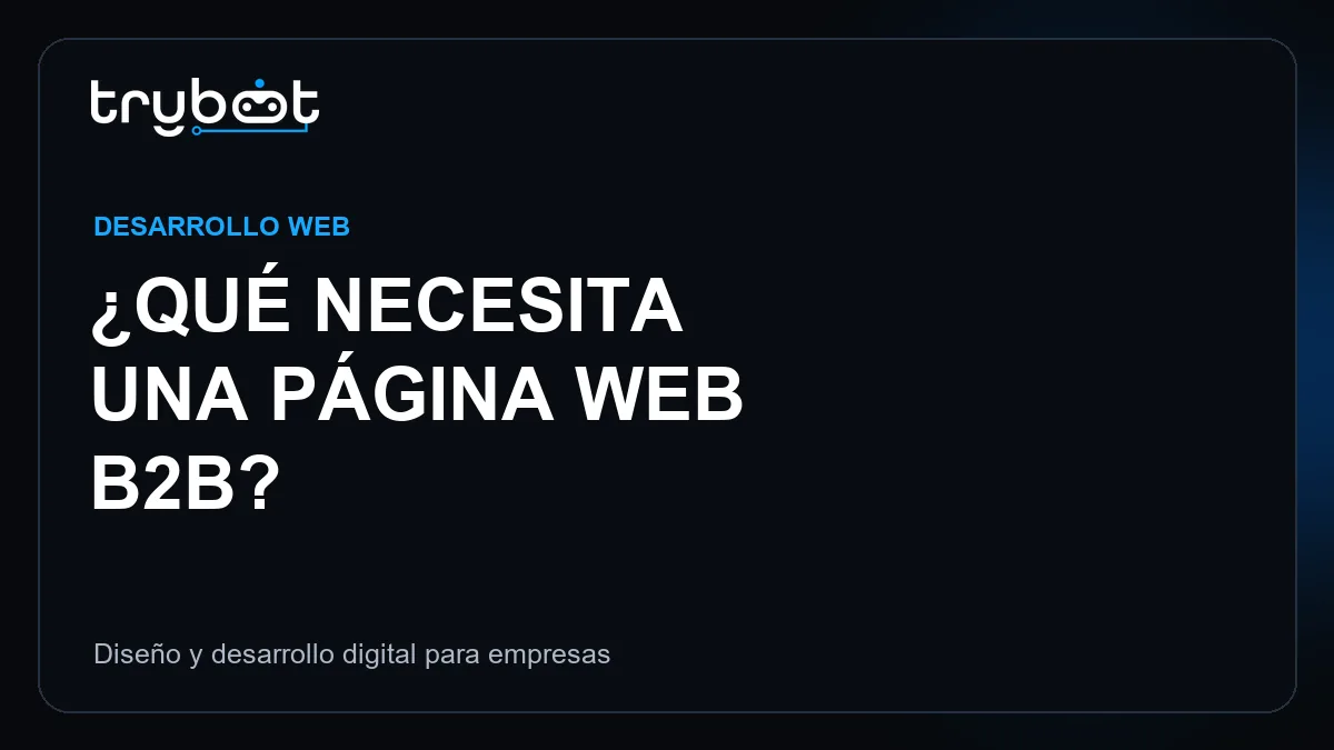 Página web B2B para generar oportunidades | Trybot