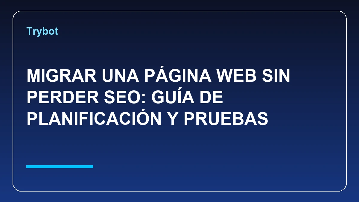Portada de guía para migrar una página web y conservar señales SEO